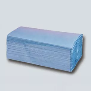 Blauwe c-voudige handdoeken